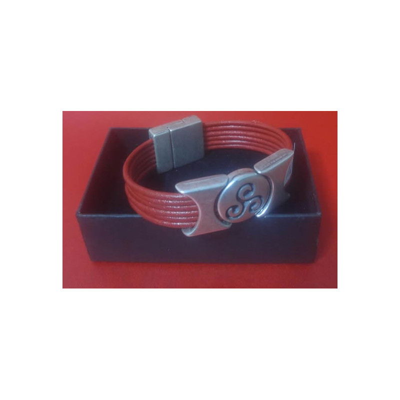 BRACCIALE ROSSO CON TRISKEL