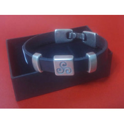 BRACCIALE STRIP IN PELLE E...